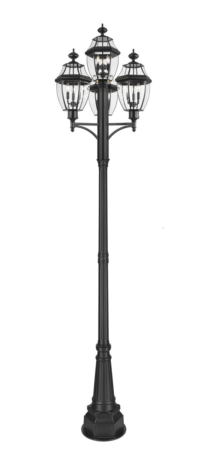 Z-LITE WESTOVER OUTDOOR POST MOUNTED FIXTURE | 580PHB-4-564P-BK - Post