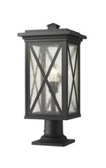 Z-LITE BROOKSIDE OUTDOOR PIER MOUNTED FIXTURE | 583PHBR-533PM-BK - Post