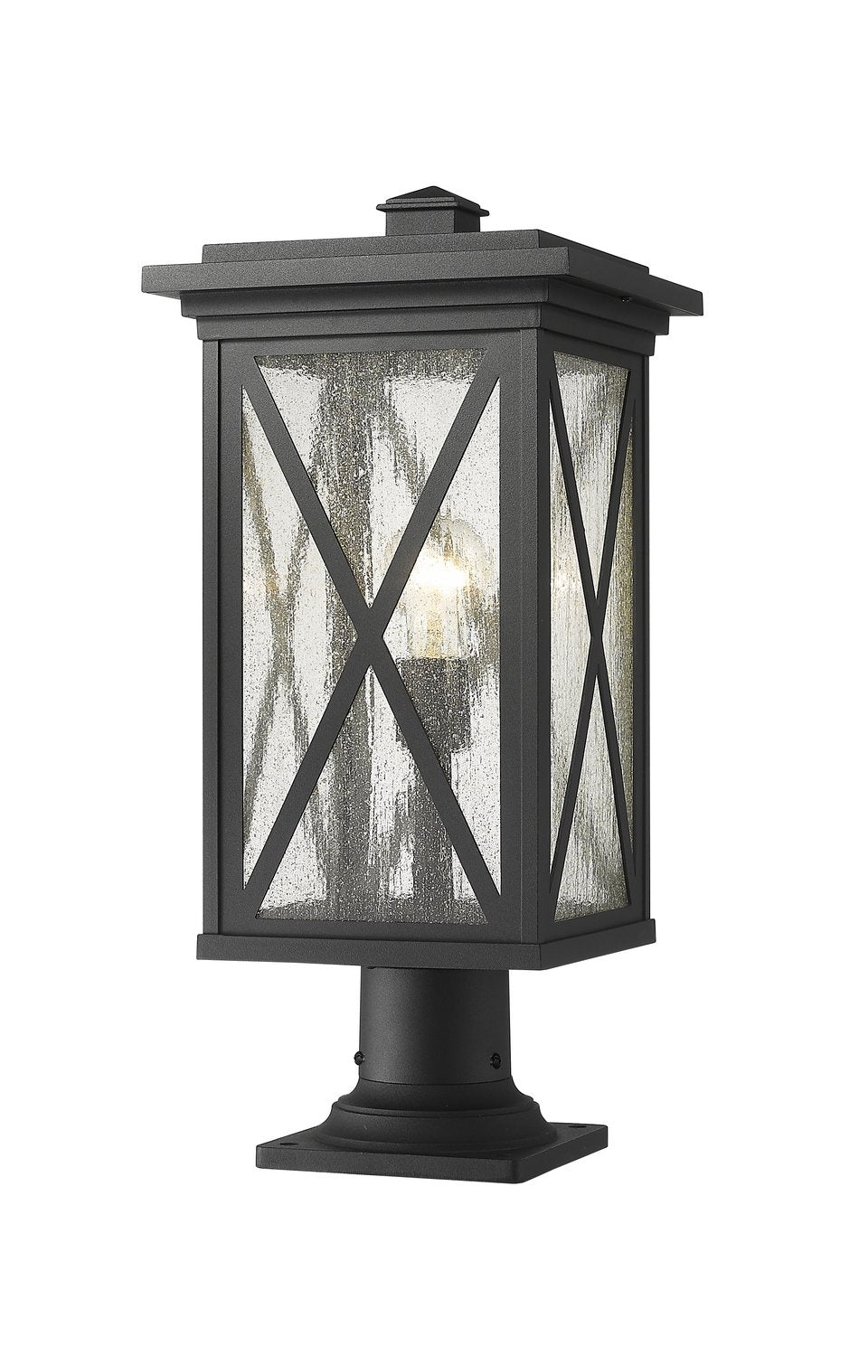 Z-LITE BROOKSIDE OUTDOOR PIER MOUNTED FIXTURE | 583PHBR-533PM-BK - Post
