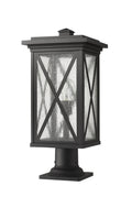 Z-LITE BROOKSIDE OUTDOOR PIER MOUNTED FIXTURE | 583PHBR-533PM-BK - Post