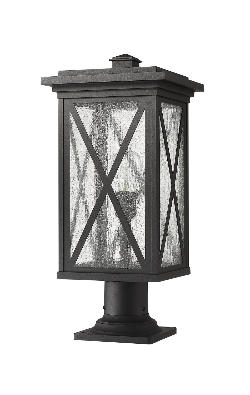 Z-LITE BROOKSIDE OUTDOOR PIER MOUNTED FIXTURE | 583PHBR-533PM-BK - Post
