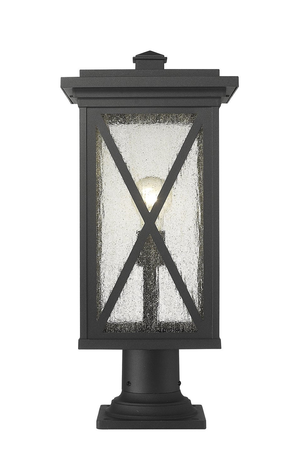 Z-LITE BROOKSIDE OUTDOOR PIER MOUNTED FIXTURE | 583PHBR-533PM-BK - Post