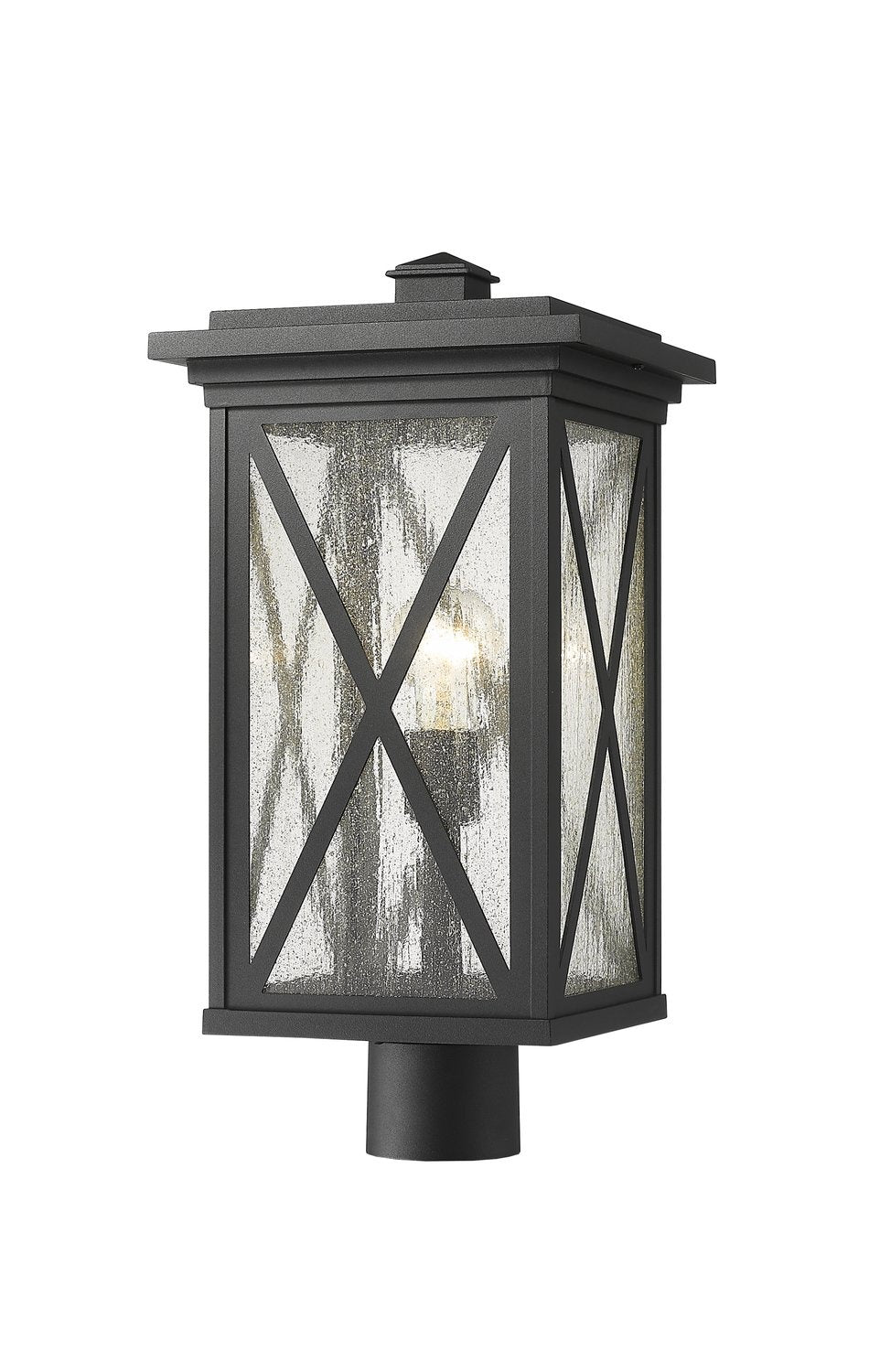 Z-LITE BROOKSIDE OUTDOOR POST MOUNT FIXTURE | 583PHBR-BK - Post