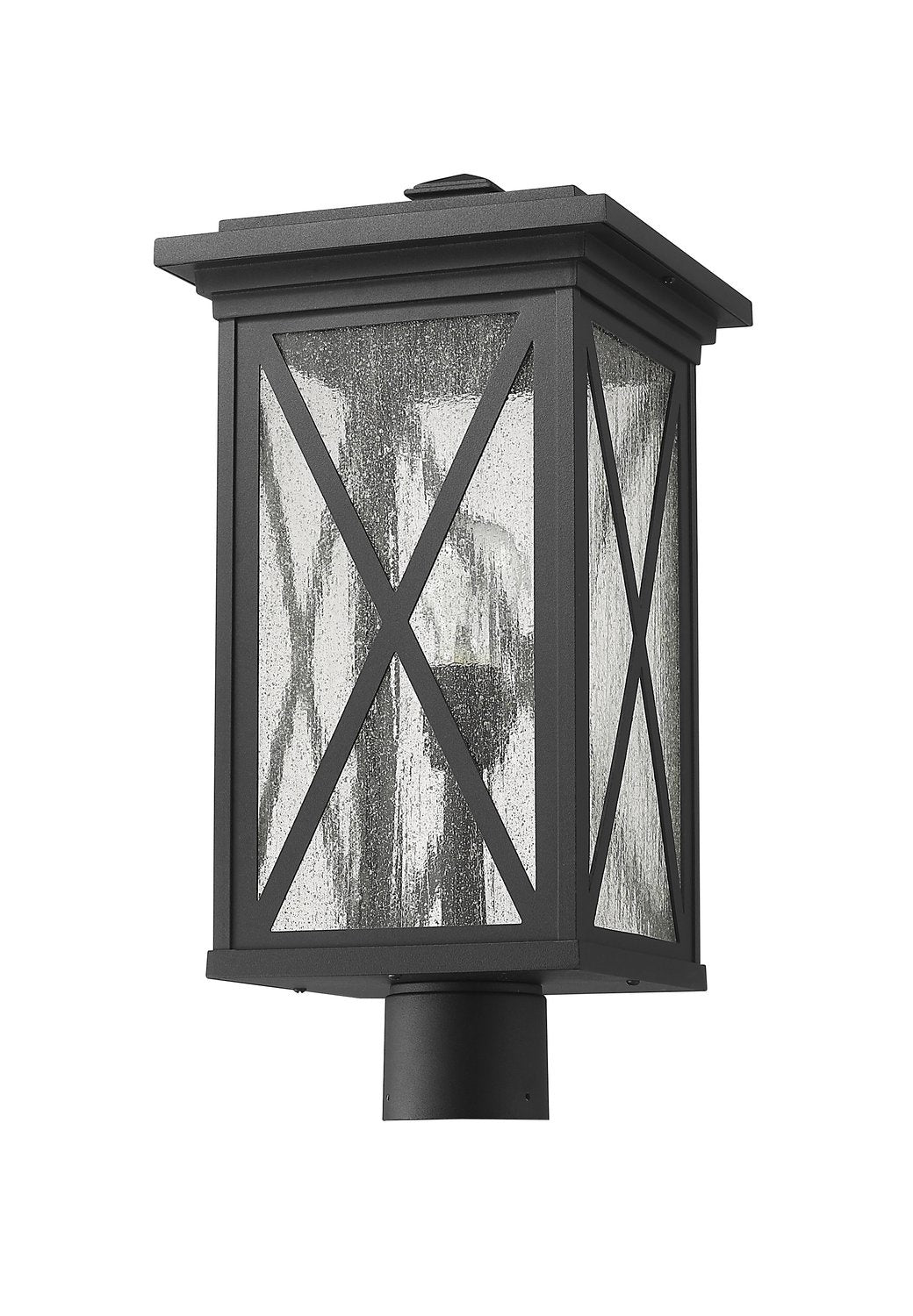 Z-LITE BROOKSIDE OUTDOOR POST MOUNT FIXTURE | 583PHBR-BK - Post