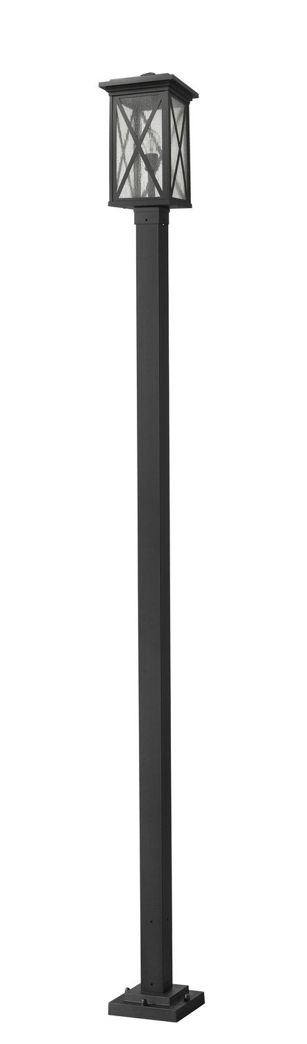 Z-LITE BROOKSIDE OUTDOOR POST MOUNTED FIXTURE | 583PHBS-536P-BK - Post