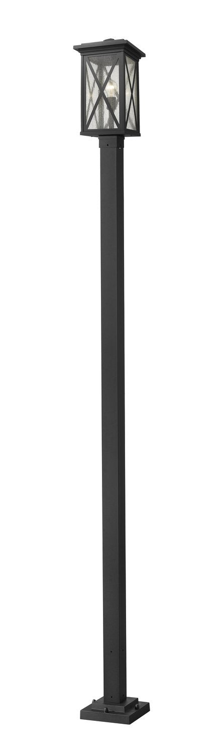 Z-LITE BROOKSIDE OUTDOOR POST MOUNTED FIXTURE | 583PHBS-536P-BK - Post