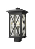 Z-LITE BROOKSIDE OUTDOOR POST MOUNT FIXTURE | 583PHBS-BK - Post
