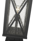 Z-LITE BROOKSIDE OUTDOOR PIER MOUNTED FIXTURE | 583PHBS-SQPM-BK - Post