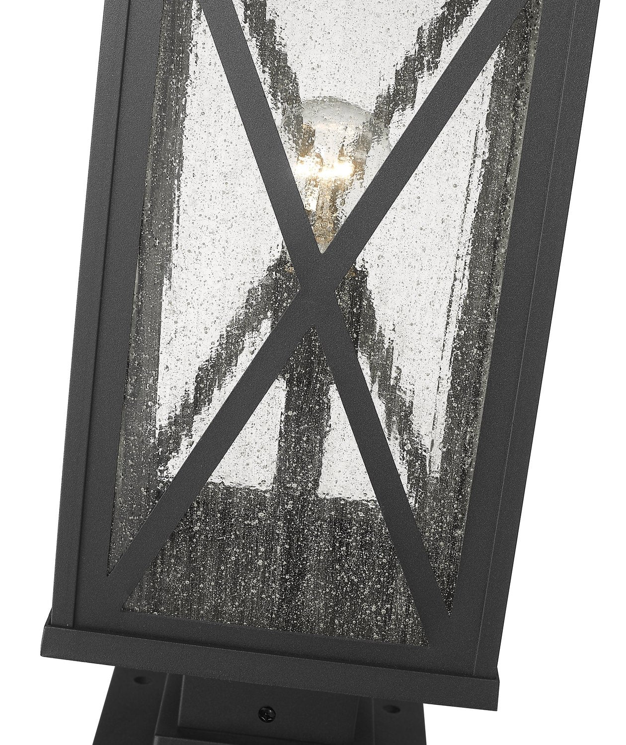 Z-LITE BROOKSIDE OUTDOOR PIER MOUNTED FIXTURE | 583PHBS-SQPM-BK - Post
