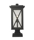 Z-LITE BROOKSIDE OUTDOOR PIER MOUNTED FIXTURE | 583PHBS-SQPM-BK - Post