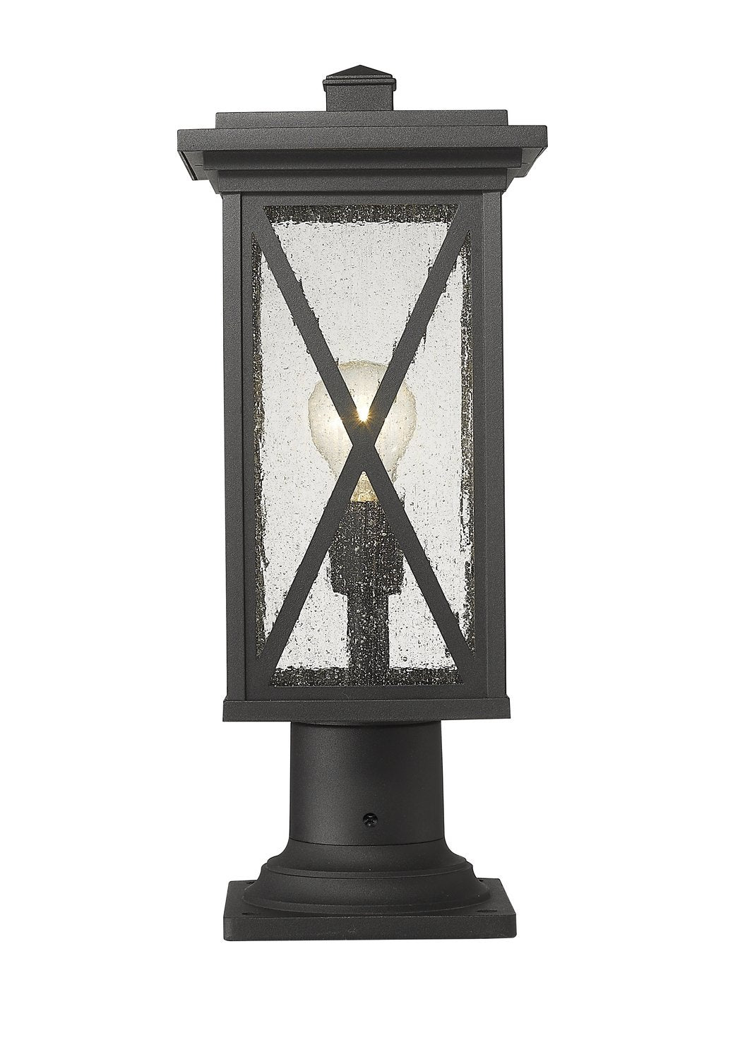 Z-LITE BROOKSIDE OUTDOOR PIER MOUNTED FIXTURE | 583PHMR-533PM-BK - Post
