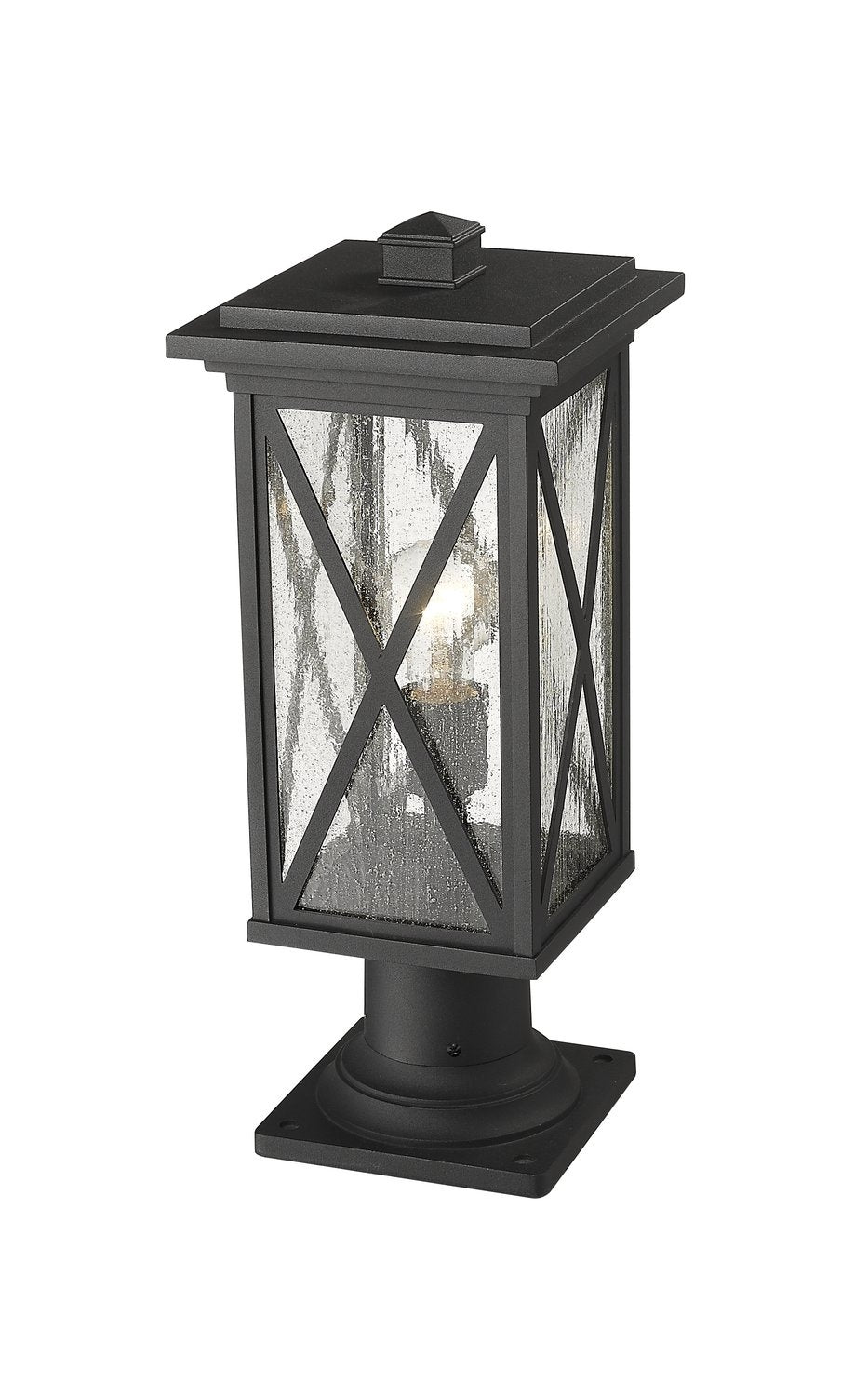 Z-LITE BROOKSIDE OUTDOOR PIER MOUNTED FIXTURE | 583PHMR-533PM-BK - Post