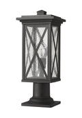 Z-LITE BROOKSIDE OUTDOOR PIER MOUNTED FIXTURE | 583PHMR-533PM-BK - Post