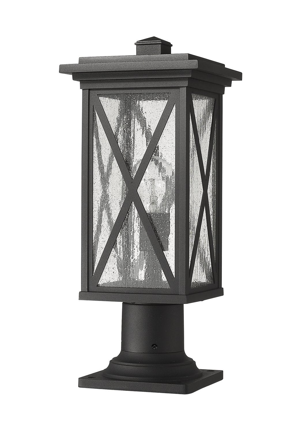 Z-LITE BROOKSIDE OUTDOOR PIER MOUNTED FIXTURE | 583PHMR-533PM-BK - Post