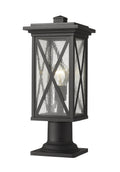 Z-LITE BROOKSIDE OUTDOOR PIER MOUNTED FIXTURE | 583PHMR-533PM-BK - Post