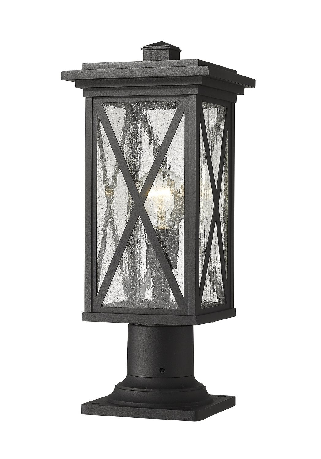 Z-LITE BROOKSIDE OUTDOOR PIER MOUNTED FIXTURE | 583PHMR-533PM-BK - Post