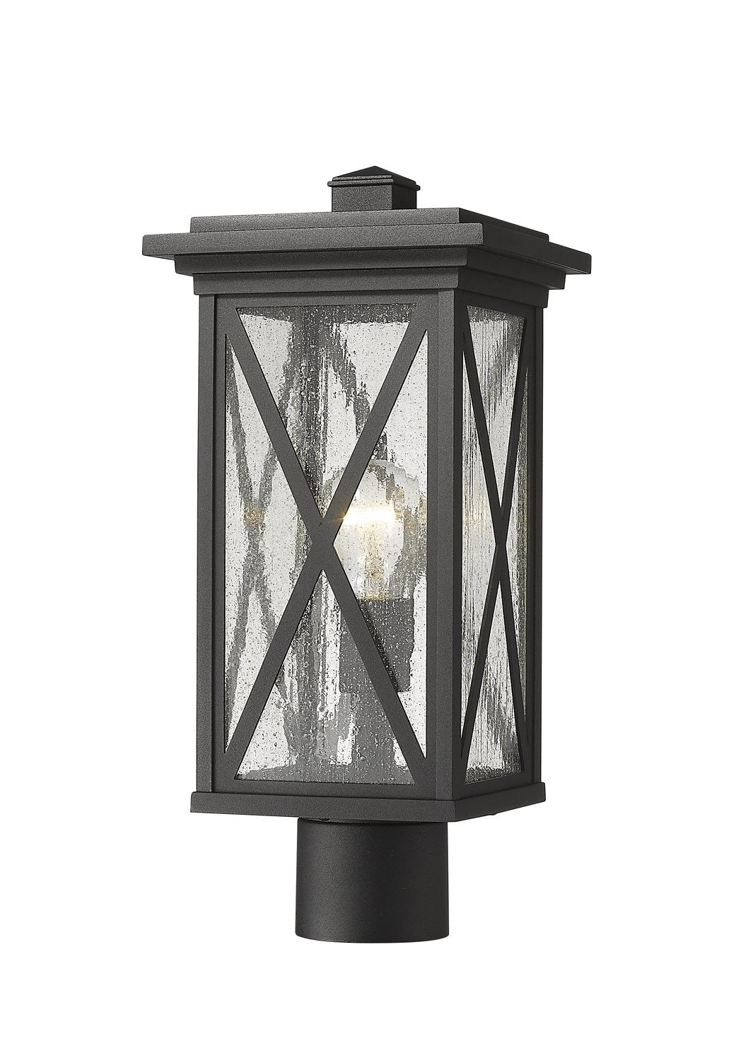 Z-LITE BROOKSIDE OUTDOOR POST MOUNT FIXTURE | 583PHMR-BK - Post