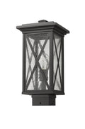 Z-LITE BROOKSIDE OUTDOOR POST MOUNT FIXTURE | 583PHMS-BK - Post