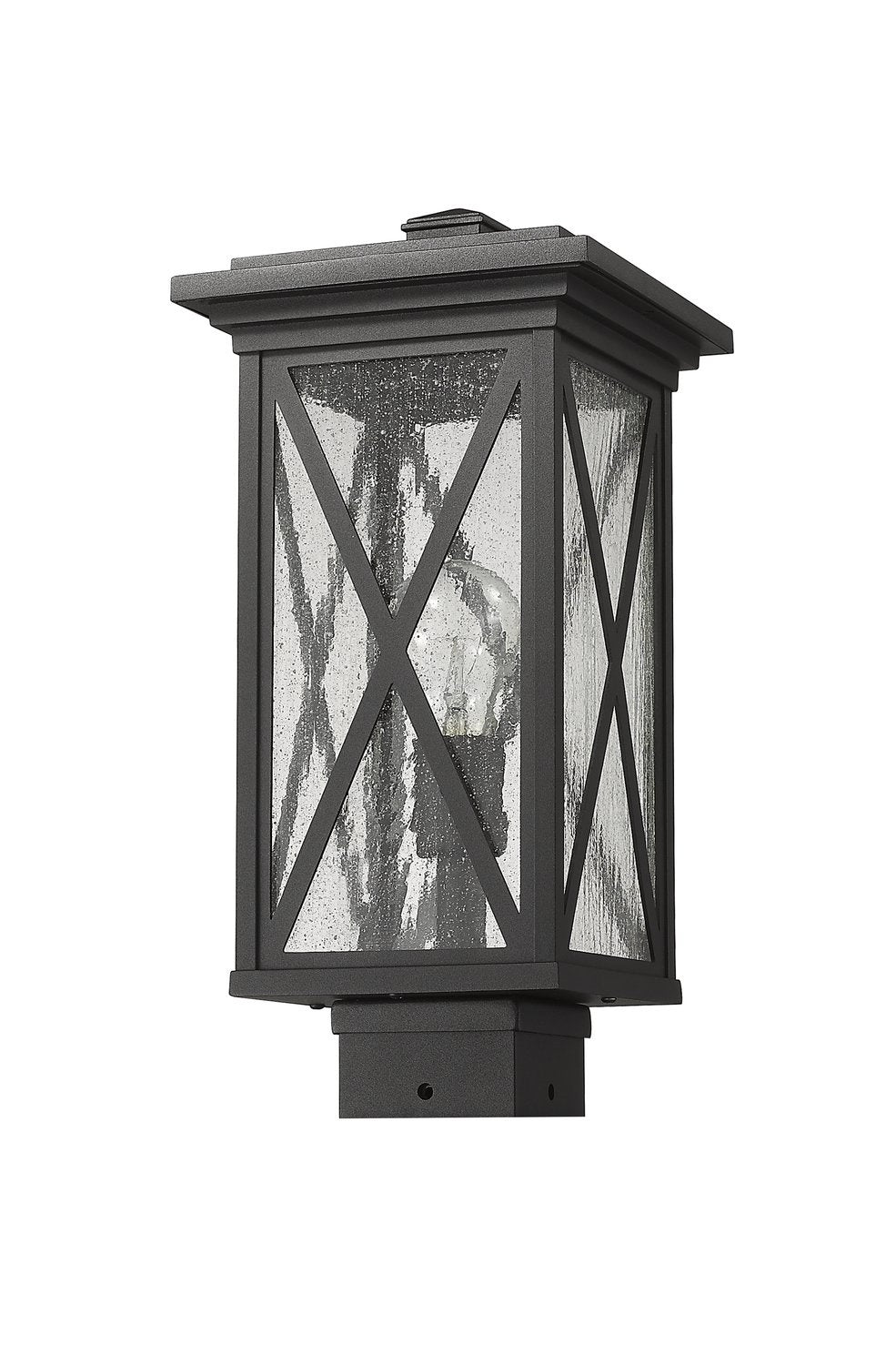 Z-LITE BROOKSIDE OUTDOOR POST MOUNT FIXTURE | 583PHMS-BK - Post