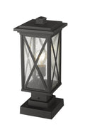 Z-LITE BROOKSIDE OUTDOOR PIER MOUNTED FIXTURE | 583PHMS-SQPM-BK - Post
