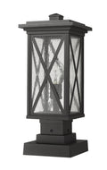 Z-LITE BROOKSIDE OUTDOOR PIER MOUNTED FIXTURE | 583PHMS-SQPM-BK - Post