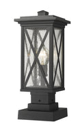 Z-LITE BROOKSIDE OUTDOOR PIER MOUNTED FIXTURE | 583PHMS-SQPM-BK - Post