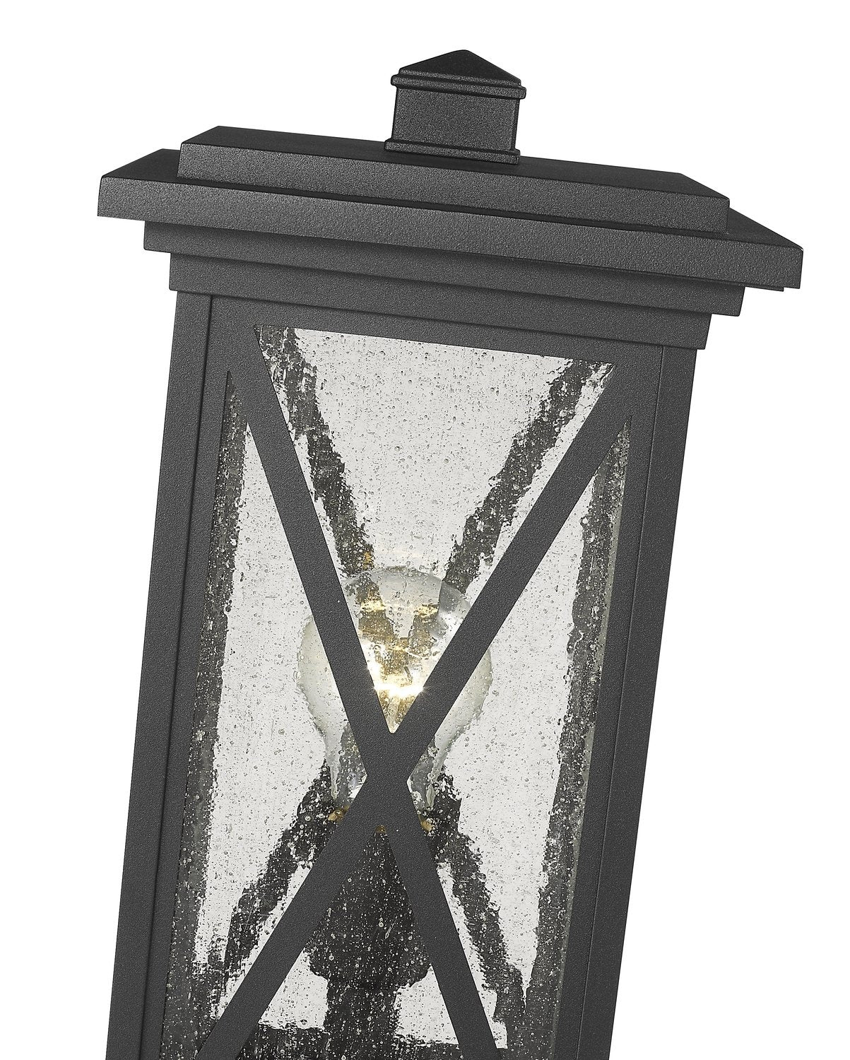 Z-LITE BROOKSIDE OUTDOOR PIER MOUNTED FIXTURE | 583PHMS-SQPM-BK - Post