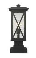 Z-LITE BROOKSIDE OUTDOOR PIER MOUNTED FIXTURE | 583PHMS-SQPM-BK - Post
