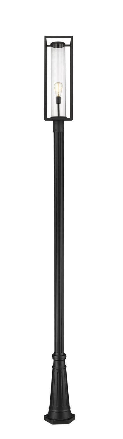 Z-LITE DUNBROCH OUTDOOR POST MOUNTED FIXTURE | 584PHBR-519P-BK - Post