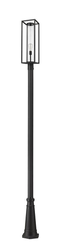Z-LITE DUNBROCH OUTDOOR POST MOUNTED FIXTURE | 584PHBR-519P-BK - Post