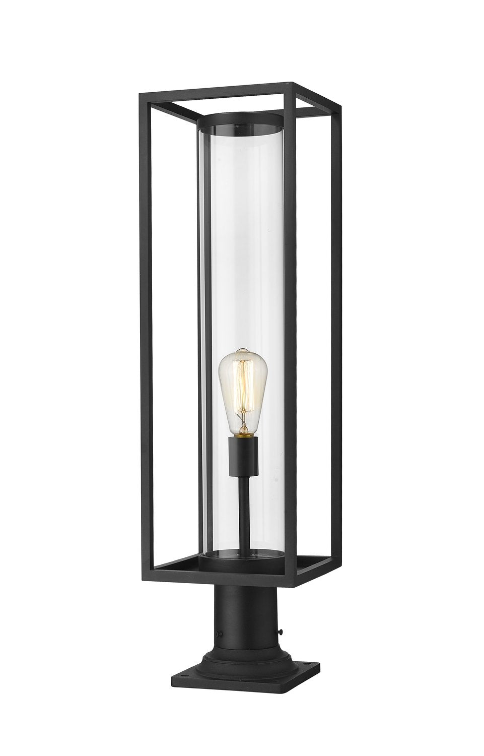 Z-LITE DUNBROCH OUTDOOR PIER MOUNTED FIXTURE | 584PHBR-533PM-BK - Post