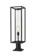 Z-LITE DUNBROCH OUTDOOR PIER MOUNTED FIXTURE | 584PHBR-533PM-BK - Post
