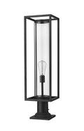 Z-LITE DUNBROCH OUTDOOR PIER MOUNTED FIXTURE | 584PHBR-533PM-BK - Post