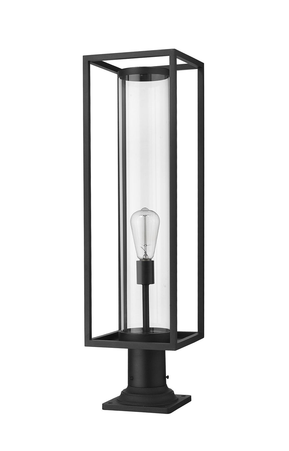 Z-LITE DUNBROCH OUTDOOR PIER MOUNTED FIXTURE | 584PHBR-533PM-BK - Post