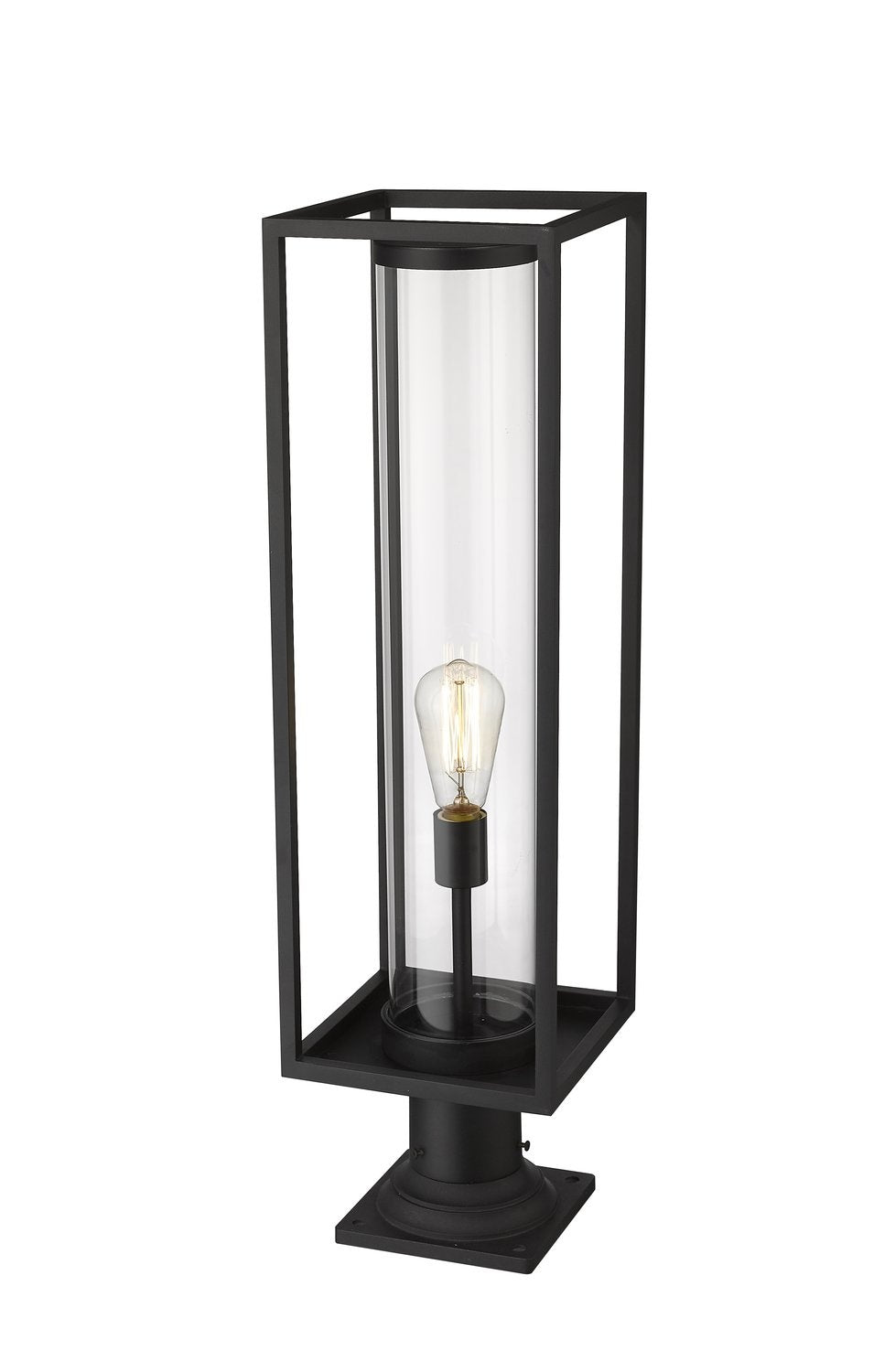 Z-LITE DUNBROCH OUTDOOR PIER MOUNTED FIXTURE | 584PHBR-533PM-BK - Post