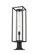 Z-LITE DUNBROCH OUTDOOR PIER MOUNTED FIXTURE | 584PHBR-533PM-BK - Post