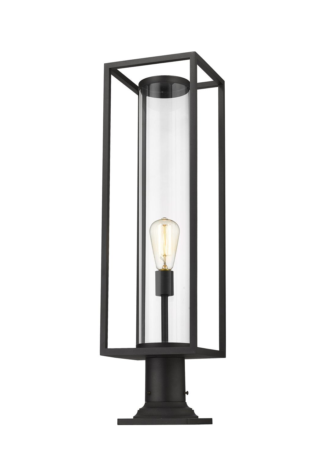 Z-LITE DUNBROCH OUTDOOR PIER MOUNTED FIXTURE | 584PHBR-533PM-BK - Post