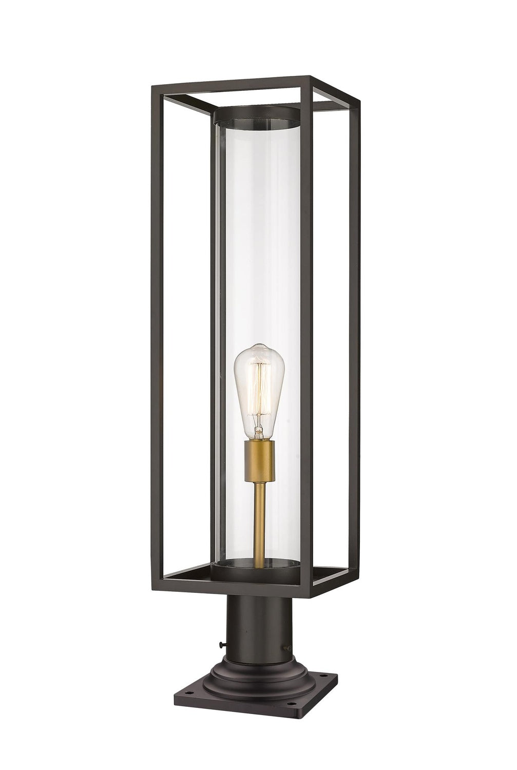 Z-LITE DUNBROCH OUTDOOR PIER MOUNTED FIXTURE | 584PHBR-533PM-DBZ - Post