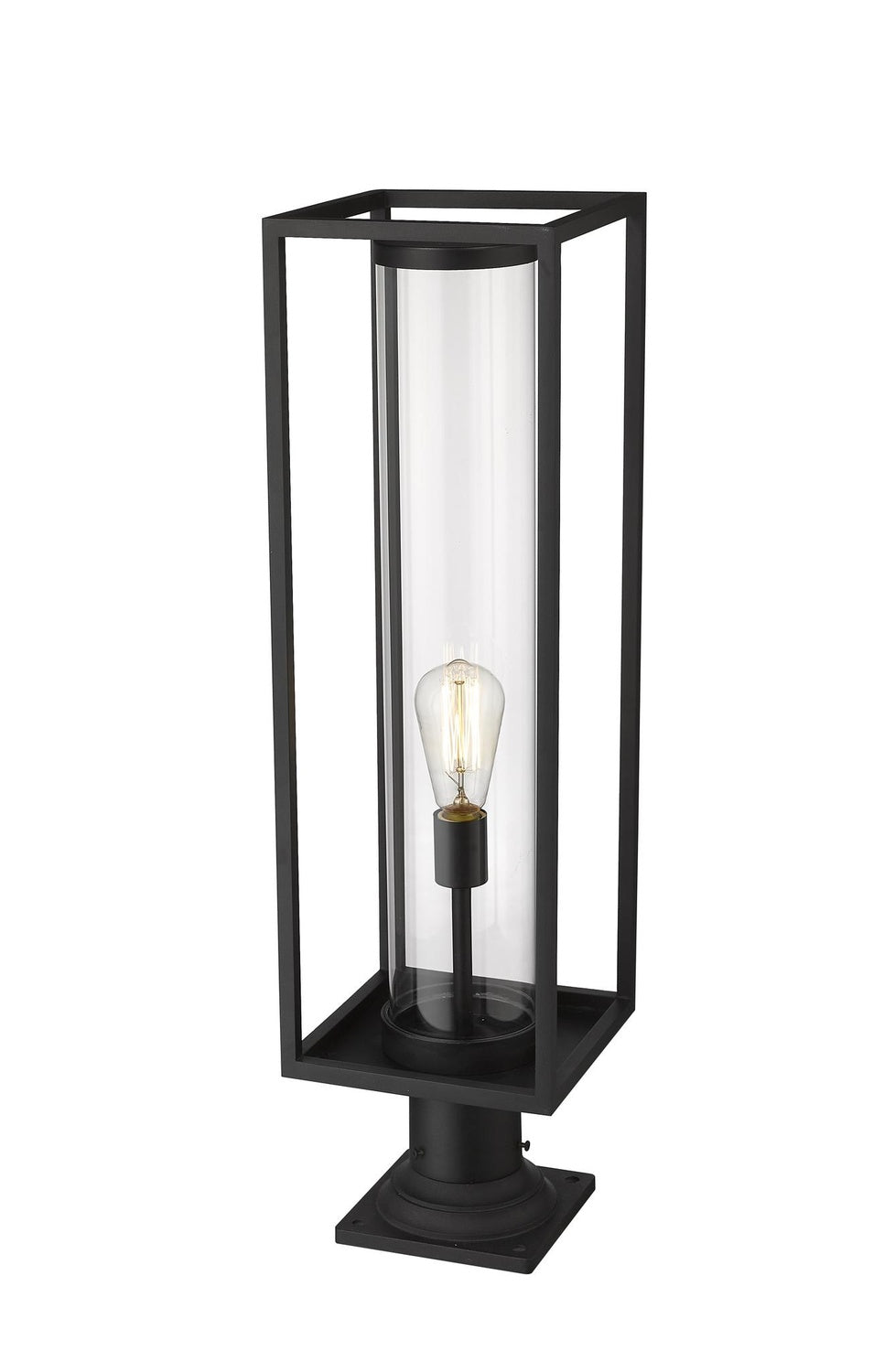 Z-LITE DUNBROCH OUTDOOR PIER MOUNTED FIXTURE | 584PHBR-553PM-BK - Post