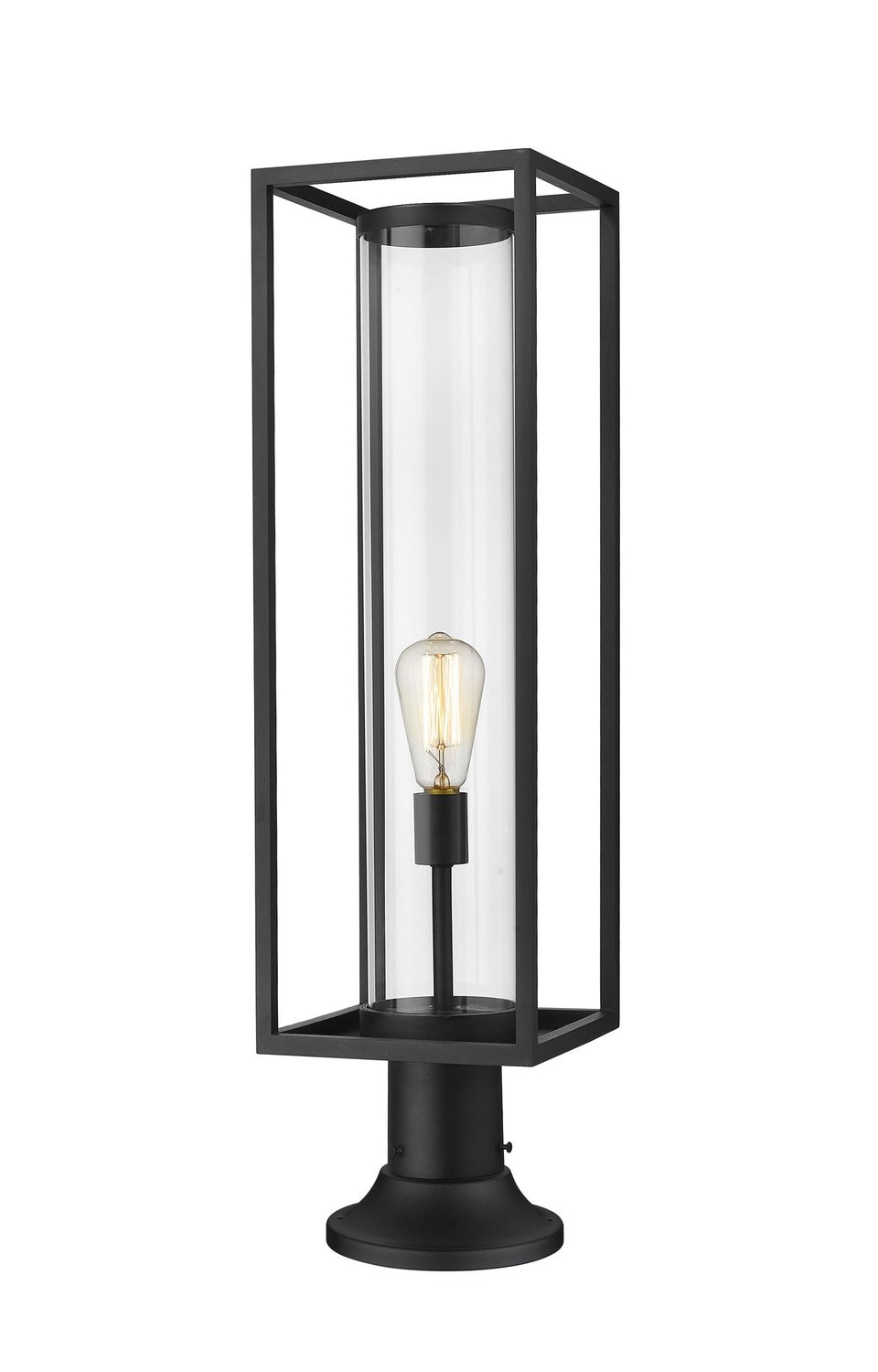 Z-LITE DUNBROCH OUTDOOR PIER MOUNTED FIXTURE | 584PHBR-553PM-BK - Post