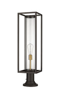 Z-LITE DUNBROCH OUTDOOR PIER MOUNTED FIXTURE | 584PHBR-553PM-DBZ - Post