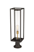 Z-LITE DUNBROCH OUTDOOR PIER MOUNTED FIXTURE | 584PHBR-553PM-DBZ - Post