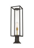 Z-LITE DUNBROCH OUTDOOR PIER MOUNTED FIXTURE | 584PHBR-553PM-DBZ - Post