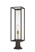 Z-LITE DUNBROCH OUTDOOR PIER MOUNTED FIXTURE | 584PHBR-553PM-DBZ - Post