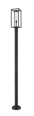 Z-LITE DUNBROCH OUTDOOR POST MOUNTED FIXTURE | 584PHBR-567P-BK - Post