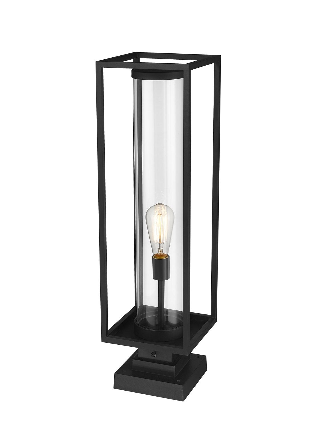 Z-LITE DUNBROCH OUTDOOR PIER MOUNTED FIXTURE | 584PHBS-SQPM-BK - Post