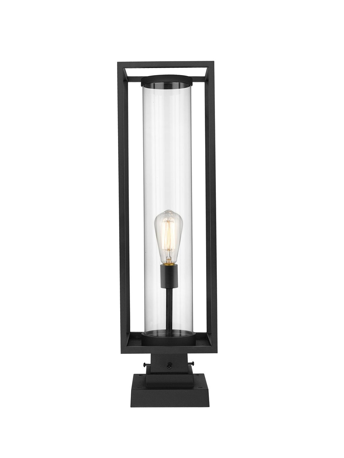 Z-LITE DUNBROCH OUTDOOR PIER MOUNTED FIXTURE | 584PHBS-SQPM-BK - Post