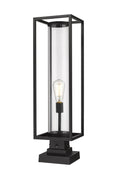 Z-LITE DUNBROCH OUTDOOR PIER MOUNTED FIXTURE | 584PHBS-SQPM-BK - Post