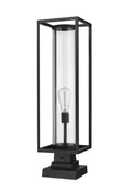 Z-LITE DUNBROCH OUTDOOR PIER MOUNTED FIXTURE | 584PHBS-SQPM-BK - Post