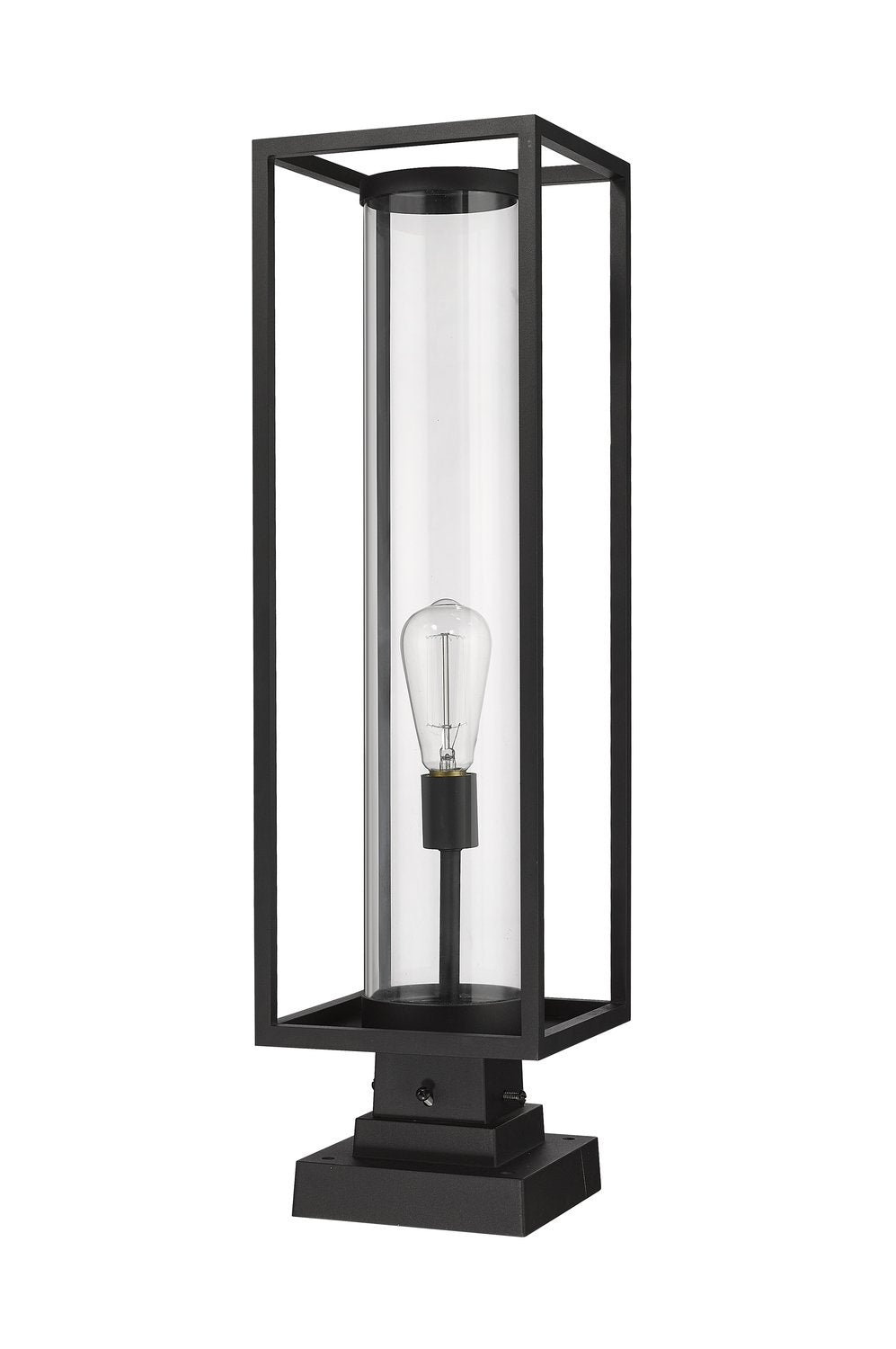 Z-LITE DUNBROCH OUTDOOR PIER MOUNTED FIXTURE | 584PHBS-SQPM-BK - Post